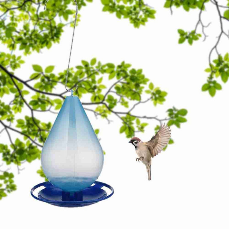 Hrănitor pentru păsări agățat Hrănitor pentru colibri Distribuitor automat de apă hrană pentru păsări în aer liber pentru baie de păsări sălbatice unelte pentru animale de companie în formă de picătură