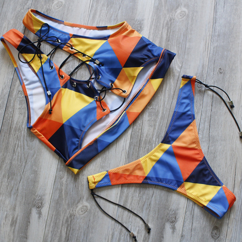 2020. Seksi bikini u tangama s afričkim printom Ženski kupaći kostimi Push Up bikini set od dva dijela Ženski kupaći kostim Biquini Bandage Bandage