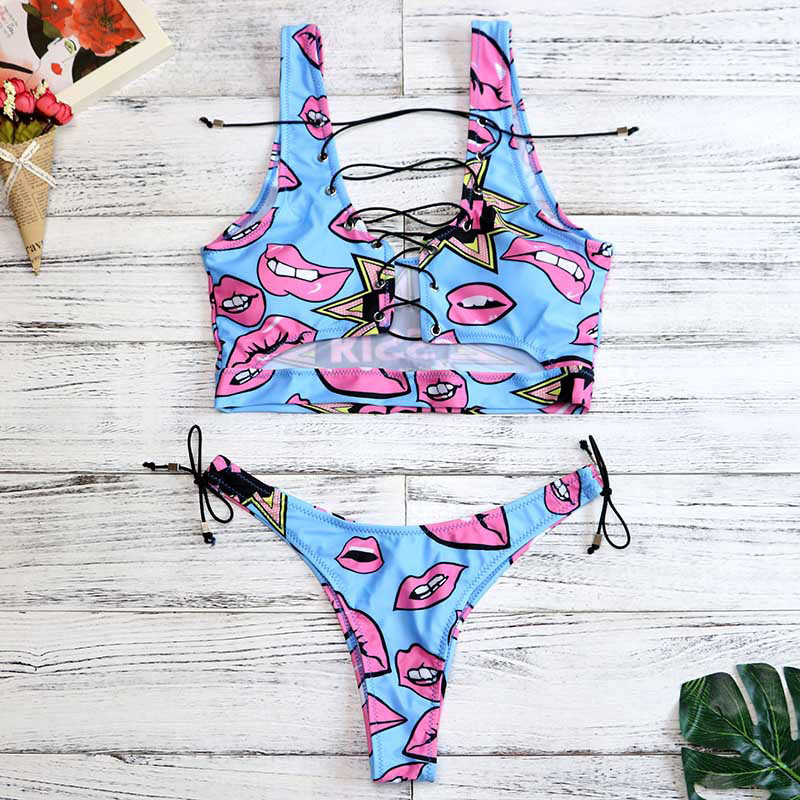 2020. Seksi bikini u tangama s afričkim printom Ženski kupaći kostimi Push Up bikini set od dva dijela Ženski kupaći kostim Biquini Bandage Bandage