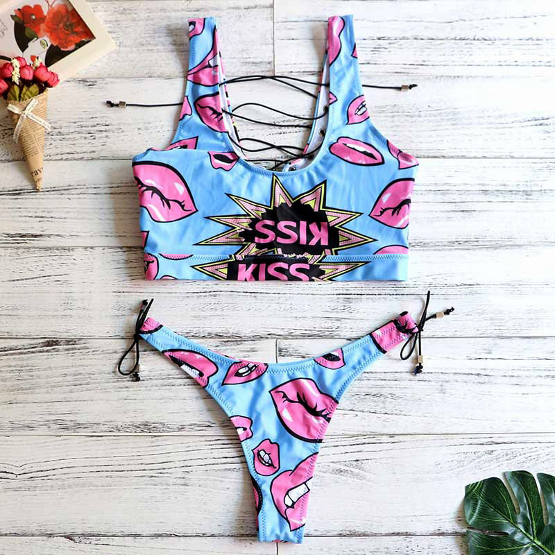 2020. Seksi bikini u tangama s afričkim printom Ženski kupaći kostimi Push Up bikini set od dva dijela Ženski kupaći kostim Biquini Bandage Bandage