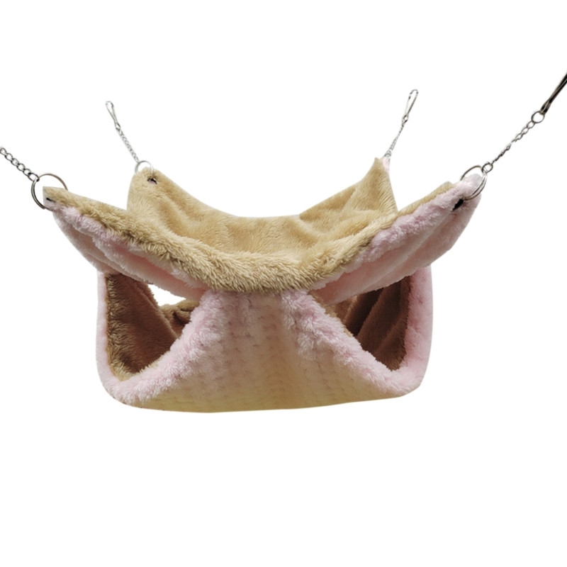 Animale de companie mici Hamac Paturi suspendate Cușcă pentru hamsteri Hamac pentru animale mici Cușcă suspendată confortabilă cu două straturi Pat pentru hamsteri