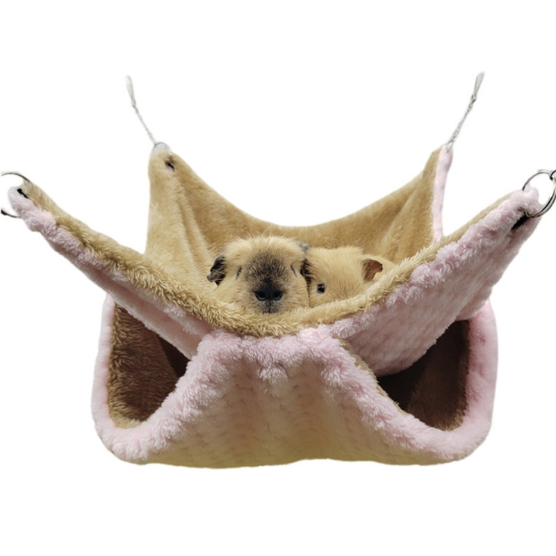 Animale de companie mici Hamac Paturi suspendate Cușcă pentru hamsteri Hamac pentru animale mici Cușcă suspendată confortabilă cu două straturi Pat pentru hamsteri