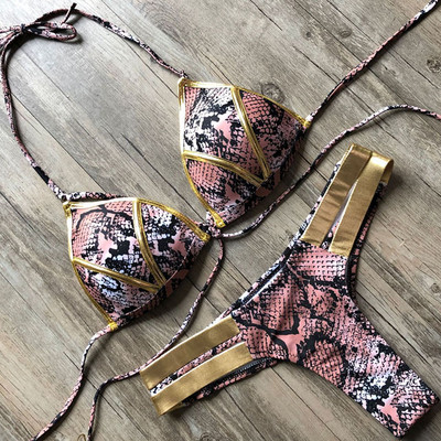 Seksualus Brazilijos Push Up Bikini, 2021 m., Moteriškas String Bandeau maudymosi kostiumėlis, Moteriškas maudymosi kostiumėlis, Bikinio rinkinys Liemenėlės, kaušelis, maudymosi kostiumėlis