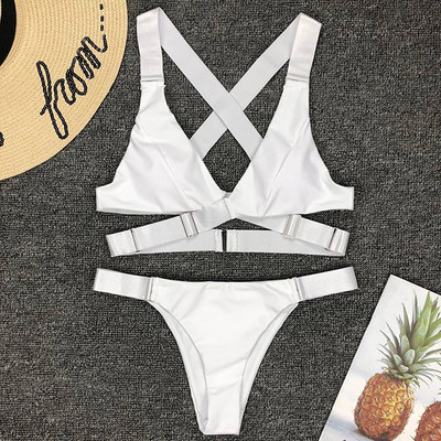 Seksualus aksominis bikinis 2020 m. Brazilijos maudymosi kostiumėlis, moteriškas maudymosi kostiumėlis, moteriškas maudymosi kostiumėlis, auksinis diržas, bikinio rinkinys „Bather Push Up“ maudymosi kostiumėlis