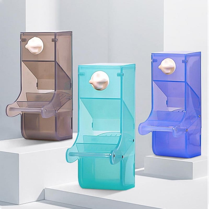 Nauja automatinė lesyklėlė, netvarkinga paukščių lesyklėlė, papūgos lesyklėlė, narvelio priedai, skirti papūgos papūgos papūgai.