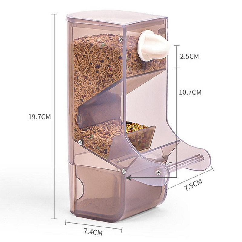 Nauja automatinė lesyklėlė, netvarkinga paukščių lesyklėlė, papūgos lesyklėlė, narvelio priedai, skirti papūgos papūgos papūgai.