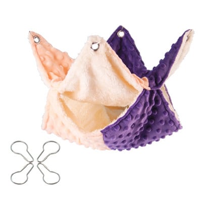 Tengerimalac függő függőágy 2 rétegű meleg ágyas ház játszótéri ketrec fészek cukorsikló görény mókus számára Könnyen felakasztható