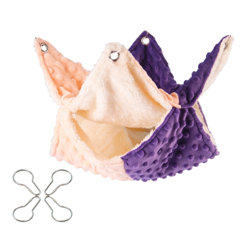 Tengerimalac függő függőágy 2 rétegű meleg ágyas ház játszótéri ketrec fészek cukorsikló görény mókus számára Könnyen felakasztható