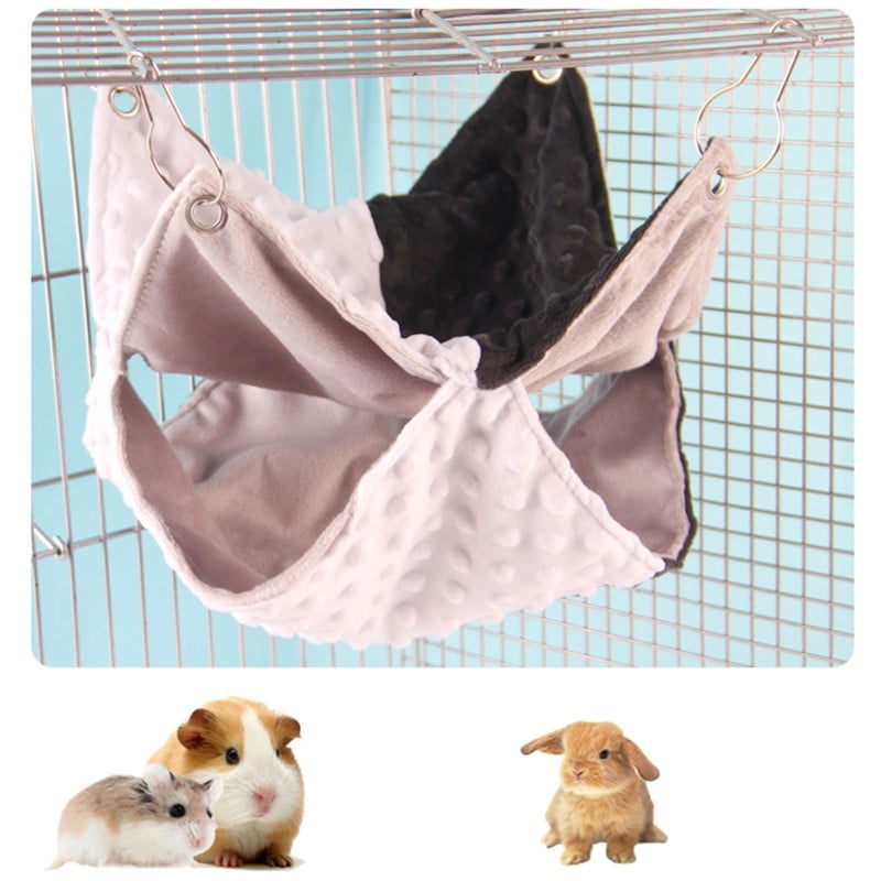 Tengerimalac függő függőágy 2 rétegű meleg ágyas ház játszótéri ketrec fészek cukorsikló görény mókus számára Könnyen felakasztható