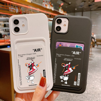 Ins Off AIR Sports επώνυμα αθλητικά παπούτσια Ετικέτες Πορτοφόλι Κάρτα Τηλεφώνου Θήκη για iPhone 14ProMax 11 12 13Pro XS XR 7 8 14Plus Λευκό πίσω κάλυμμα