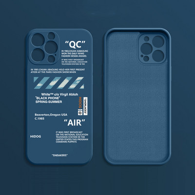 Madingi SNEAKERS Off AIR Sportiniai batai Firminio telefono dėklas, skirtas iPhone 11 13 14 Pro Max 12 Mini XS XR 7 8Plus balta etiketė galinis viršelis