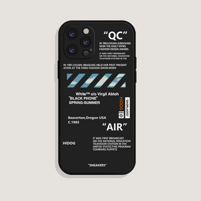 Madingi SNEAKERS Off AIR Sportiniai batai Firminio telefono dėklas, skirtas iPhone 11 13 14 Pro Max 12 Mini XS XR 7 8Plus balta etiketė galinis viršelis