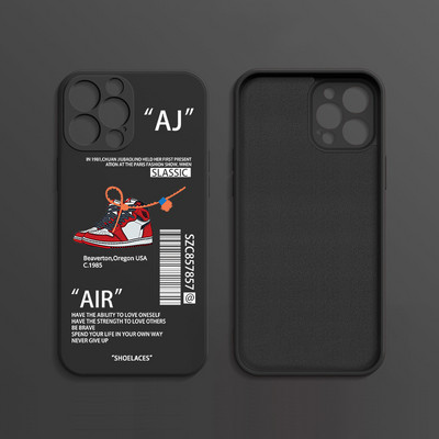 Madingi SNEAKERS Off AIR Sportiniai batai Firminio telefono dėklas, skirtas iPhone 11 13 14 Pro Max 12 Mini XS XR 7 8Plus balta etiketė galinis viršelis