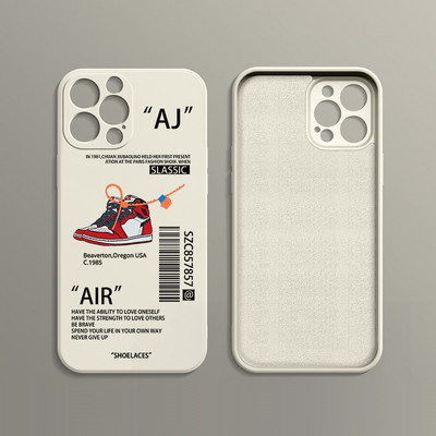 Madingi SNEAKERS Off AIR Sportiniai batai Firminio telefono dėklas, skirtas iPhone 11 13 14 Pro Max 12 Mini XS XR 7 8Plus balta etiketė galinis viršelis