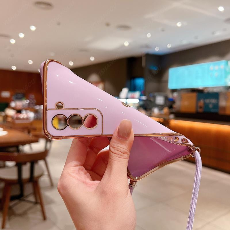 Crossbody Strap laido telefono dėklas, skirtas Samsung Galaxy S22 S23 Ultra S21 Plus S20 FE A53 A52 A13 A12 A33 padengtas širdies dirželio dangtelis