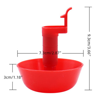 Automatic Chicken Drinking Cup Waterer Bowl Kit Farm Coop Poultry Waterer Drinking Water Feeder for Chicks Duck Goose Quail