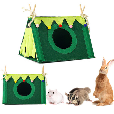 Pat pentru hamsteri, moale și confortabil pentru animale mici, cuib mare, lavabil, cușă de precizie, cort, accesorii pentru animale de companie mici