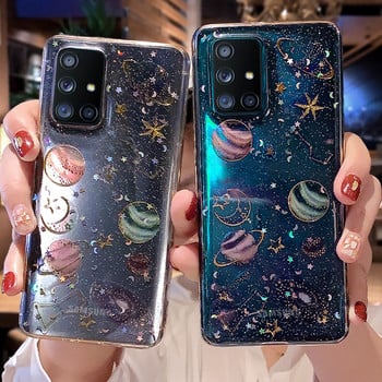 Прозрачен мек силиконов калъф с блясък за Samsung S20 FE Ultra S10 S9 S8 A51 A71 A50 A70 A31 A21S A41 A30 A52 A72 A32 A42 5G