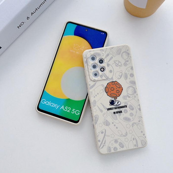 Силиконов калъф за астронавт за Samsung Galaxy A53 A52 A52s S23 S22 Ultra S21 Plus S20 FE A12 A32 A73 A13 A51 A73 Мек капак за телефон