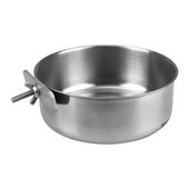 Paukščių dubuo papūgos lesyklos maisto talpa su griebtuvu nerūdijančio plieno vandens narvelio dubuo, skirtas papūgų lovebird Conure Cockatiel