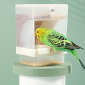 Papagáj automata etető fröccsenésmentes, nagy kapacitású madáreledel doboz konténer baromfietető eszközök Madártartozékok