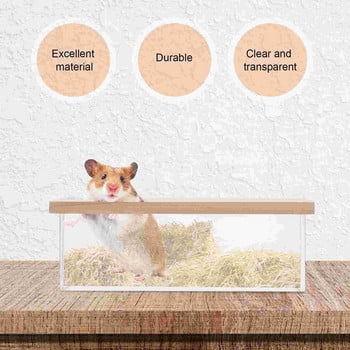 Hamster Sand Bath Box Δοχείο Μπανιέρα Κρησφύγετο Μπάνιο κατοικίδιων Χάμστερ Τουαλέτα Σπίτι Chinchilla Ζώο μπάνιο Ντους Δωμάτιο για κατοικίδια