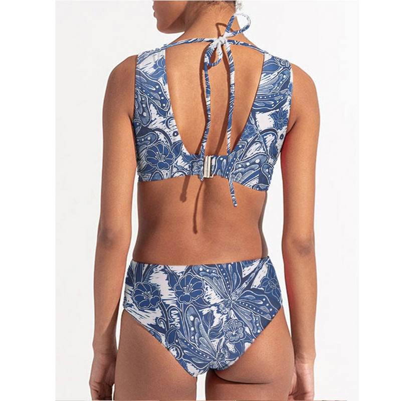 Divatos Deep-v Beachwear 2022 Új egyrészes fürdőruha és Cover Up Halter Holiday Beach ruha Szexi bikini szett nyári fürdőruha