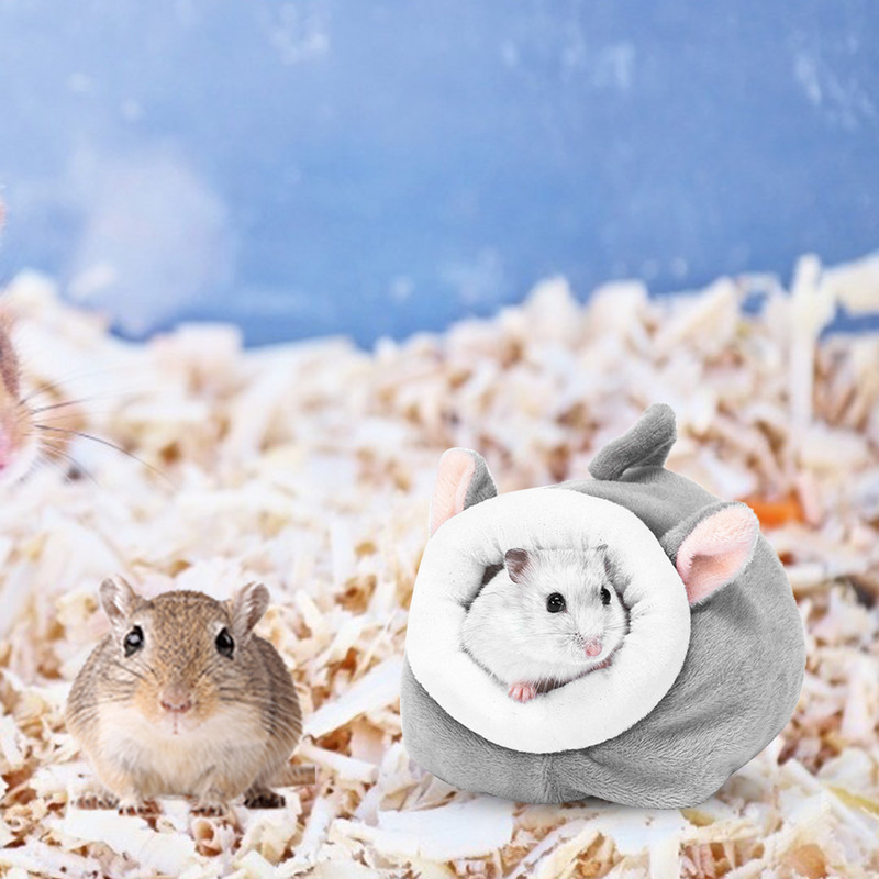 Kisállat pamutfészek sündisznó hörcsög kényelmes alvóágy hordozható téli meleg mini aranyos háziállat kellékek