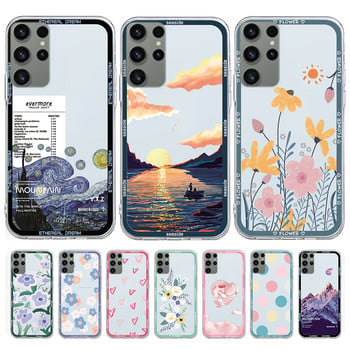 Για Samsung Galaxy S23 Ultra Plus s23+ 5G S 23 Case Coque Για Samsung GalaxyS23 GalaxyS23Ultra Flowers Fundas Shell κάλυμμα προφυλακτήρα