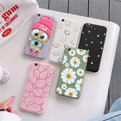 Για iPhone 6 6S 6 Plus Funda Για iphone 6Plus 6s plus Capa iPhone6plus 6 s iPhone6s TPU Καλύμματα Flower Protect Silicon Matte Case