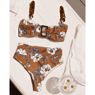 2023 m. „Soild“ maudymosi kostiumėlis „Halter“ bikinis, moteriškas maudymosi kostiumėlis aukštu juosmeniu, maudymosi kostiumėlis, paplūdimio apranga „Bandeau Biquini“