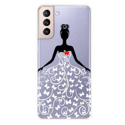 Για Samsung Galaxy S21 FE Ultra Plus 5G Θήκη Διάφανη TPU Silicone Soft Cartoon Case for Samsung S21FE 5G S 21 Case