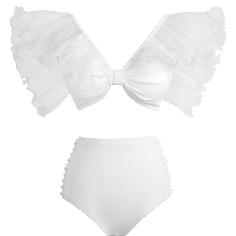 Magas derekú fürdőruha Női fürdőruha 2023 Bikini Bandage Bikini szett párnázott fürdőruha Új levélmintás Biquini Maillot de bain
