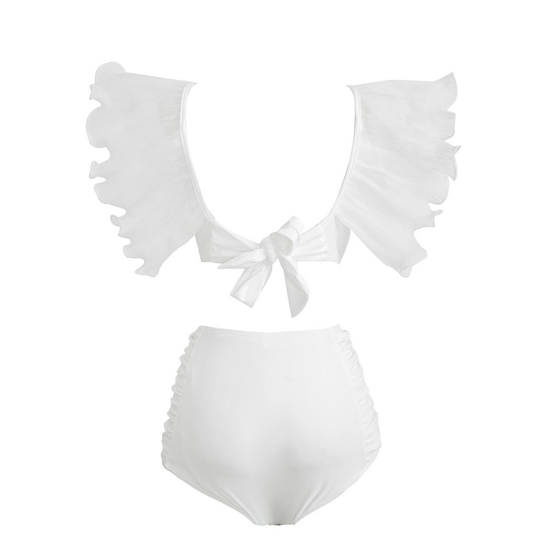 Magas derekú fürdőruha Női fürdőruha 2023 Bikini Bandage Bikini szett párnázott fürdőruha Új levélmintás Biquini Maillot de bain