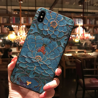 Θήκη τηλεφώνου 3D Relief για θήκη Samsung S21 FE Floral κάλυμμα σιλικόνης για Samsung Galaxy S21 Plus Ultra 5G Θήκη Fundas S21FE