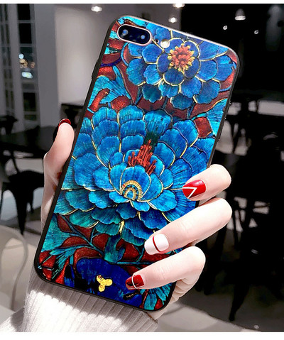 Θήκη τηλεφώνου 3D Relief για θήκη Samsung S21 FE Floral κάλυμμα σιλικόνης για Samsung Galaxy S21 Plus Ultra 5G Θήκη Fundas S21FE