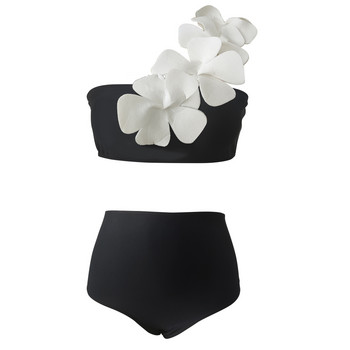 2023 Sexy Flower Bandeau Bikini Дамски комплект бразилски бикини Biquini Бански костюм Летен бански костюм Бански плажно облекло