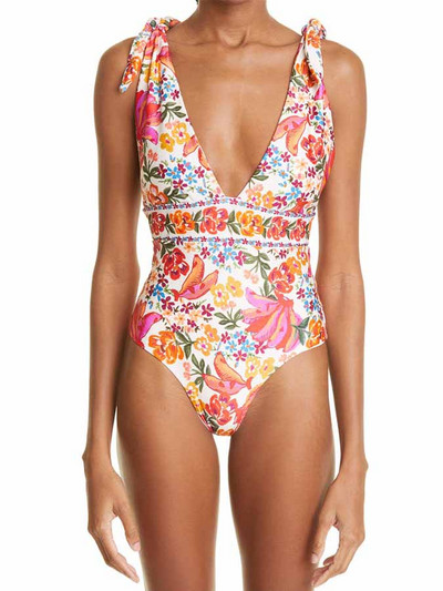 Mados spausdinimas „Deep V One Piece“ maudymosi kostiumėlis atostogų paplūdimyje dizainerio maudymosi kostiumėlis vasaros banglenčių sportui