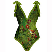 Seksualūs „Deep-v“ paplūdimio drabužiai moterims, madingi gėlių aliejiniais dažais marginti bikinių rinkiniai, vienetiniai maudymosi kostiumėliai ir sijonai, vasaros banglenčių drabužiai be nugaros