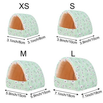 Цветна зимна удобна мини клетка Топла постелка Спално легло за малки животни Къща за хамстер Гнездо за морско свинче
