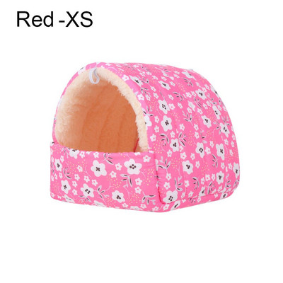 Spalvingas žiemos patogus mini narvas šiltas kilimėlis mažo gyvūno miegamoji lova Žiurkėno namas jūrų kiaulytės lizdas