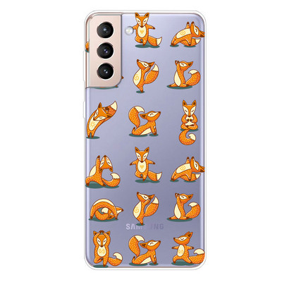 Για Samsung Galaxy S22 Ultra Plus 5G Θήκη Διάφανη TPU Silicone Soft Cartoon Θήκη για Samsung S22 5G S 22 + Κάλυμμα τηλεφώνου Ultra