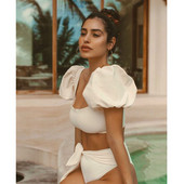 2022 m. Naujas Bikinio rinkinys Moterų Brazilijos Bikini Bikini Maudymosi kostiumėliai Rankovės Spausdinti maudymosi kostiumėlis maudymosi kostiumėlis paplūdimio drabužiai