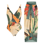 Moteriškas vientisas maudymosi kostiumėlis ir sijoninis maudymosi kostiumėlis Moteriška retro stiliaus atostogų paplūdimio suknelė