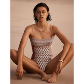Színes női fürdőruha Colorblock pántos széles vállpántok, osztott fürdőruha Micro Monokini szexi szörföltözet