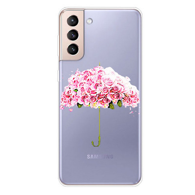 Για Samsung S21 FE Case TPU Silicone Soft Clear Case for Samsung Galaxy S 21 / S21 Plus 5G Cover S21 Ultra FE Transparent Coque