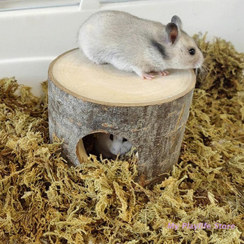 Wood Hamster Tunnel Tube Παιχνίδι Ποντίκι Ποντίκι Κρησφύγετο Σπίτι Χάμστερ Φωλιά Ξύλινο παιχνίδι Ενδιαιτήματα Διακόσμηση Chinchilla Nest DIY Hideout
