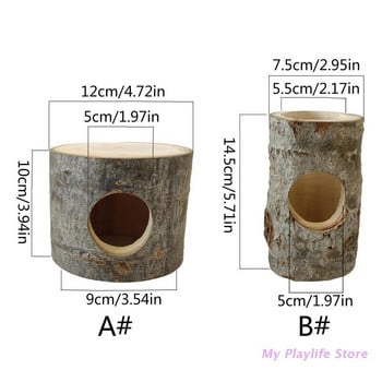 Wood Hamster Tunnel Tube Παιχνίδι Ποντίκι Ποντίκι Κρησφύγετο Σπίτι Χάμστερ Φωλιά Ξύλινο παιχνίδι Ενδιαιτήματα Διακόσμηση Chinchilla Nest DIY Hideout