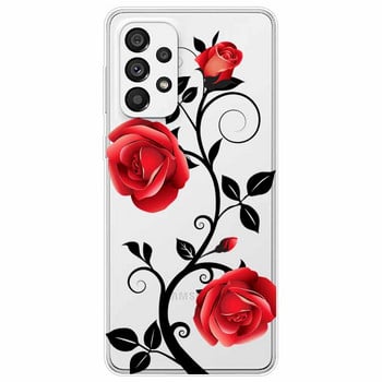 Θήκη για Samsung A52S 5G Κάλυμμα TPU Flower Soft Clear διαφανείς θήκες προφυλακτήρα για Samsung Galaxy A52 5G Silicon Funda Cartoon