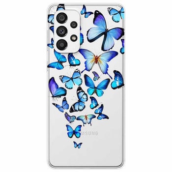 Θήκη για Samsung A52S 5G Κάλυμμα TPU Flower Soft Clear διαφανείς θήκες προφυλακτήρα για Samsung Galaxy A52 5G Silicon Funda Cartoon